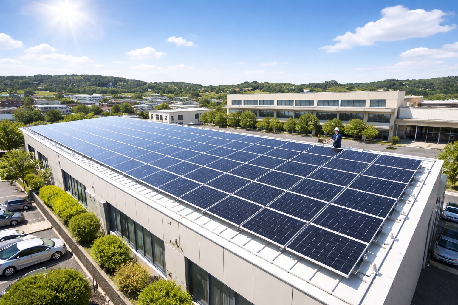 JKK都営住宅三鷹深大寺第２アパート(1号棟・2号棟) 太陽光発電設備設置工事