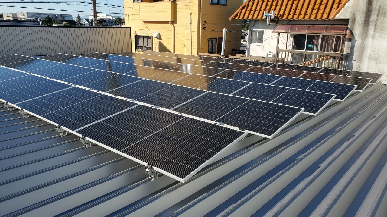 (株)ベルパーク ソフトバンク春日井市民病院前 太陽光発電設備設置工事